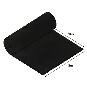 KAGU Proffmolton 12m rull, 3m bred Sort 300g/m2