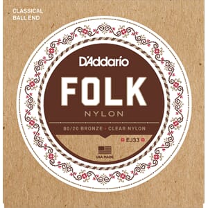 Daddario  EJ33 Classic Folk nylonstrenger sett Ball end