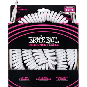 Ernie Ball EB-6045 Coil Cable 30ft WHITE