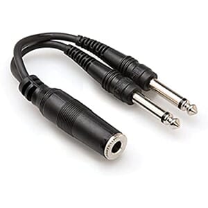 HOSA YPP-106 Y-Kabel Mono Jack Female - 2 x Mono Jack Male