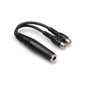 HOSA YRA-115 Y-Kabel Mono Jack Female - 2 x RCA Female