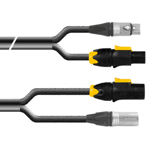 PROAUDIO Kombikabel 2m, XLRm-XLRf 5 pin + Truecon 3 x 1,5mm