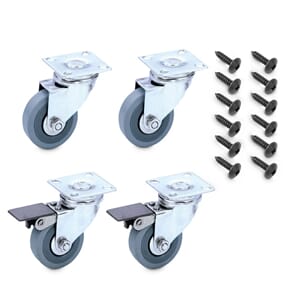 Cab Castors set with 4 castors/screws for guitar/bass cabs