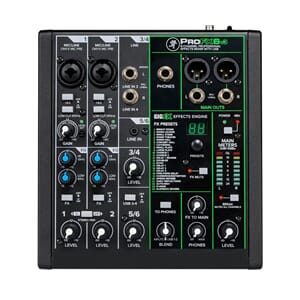 Mackie ProFX6-V3, 6 kanals mikser m/USB og effekter