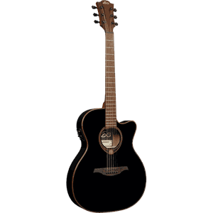 LAG T118ASCE Black Auditorium Slim cutaway electro