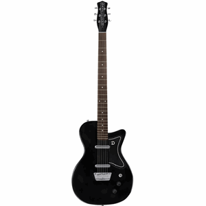 Danelectro 56 Single Cutaway Baritone Black bottle headstock