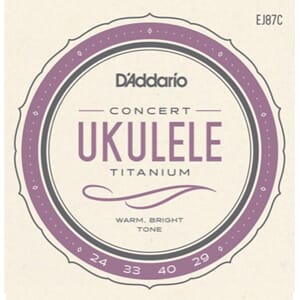 Daddario Ukulele EJ87C Concert strenger Naturell