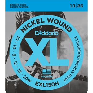 D'Addario EXL150H El.gitar Nashville (10-26w)