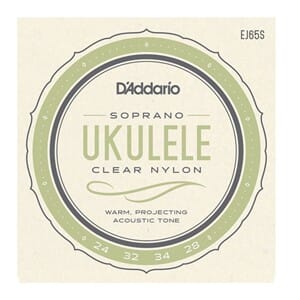 Daddario Ukulele EJ87S Sopran strenger Naturell