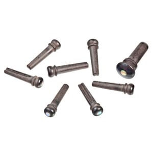 Daddario End/Bridge Pins (1+7) Ebony/Abalone