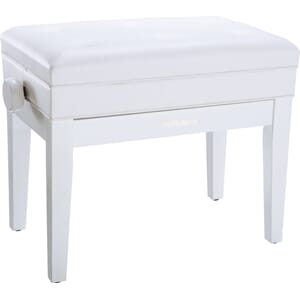 Roland RPB-400BK Piano bench, White, vinyl seat