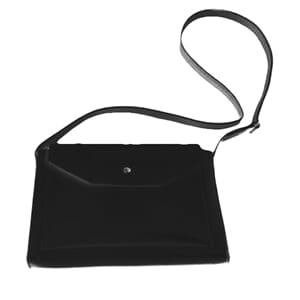 Noteveske med utvendig lomme, sort