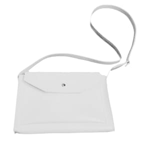 Noteveske med utvendig lomme, hvit