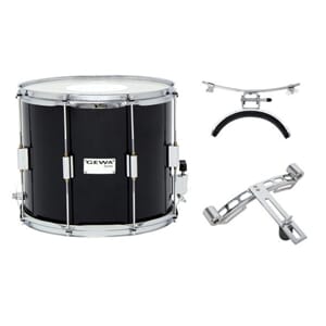 GEWA Marsj Paradetromme 14"x12" m/Seider, knestøtte Svart